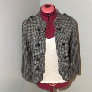 Anthropologie houndstooth blazer jacket